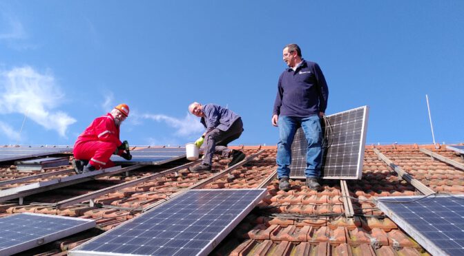 Abbau der Photovoltaikanlage